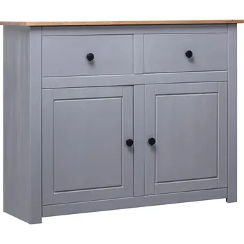 Organizace kuchyně Příborník šedý 93 x 40 x 80 cm masivní borovice řada Panama - 8719883682679