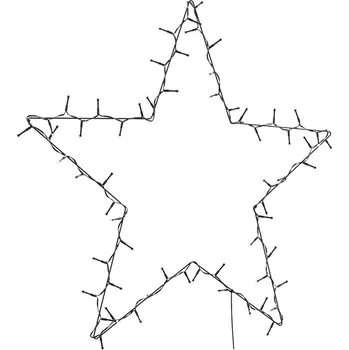 Vánoční dekorace Vánoční osvětlení hvězda silueta 80 LED teplá bílá - 8721158398024