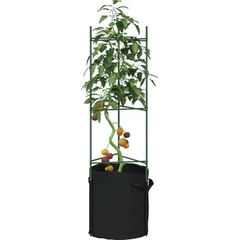 Opora na rostlinu Podpěrné klece pro rajčata s pytlem 4 ks 116 cm ocel a PP - 8721102640049