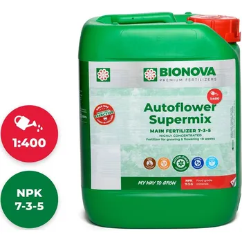 Hnojivo BioNova AutoFlower Supermix 5 l, hnojivo na růst a květ