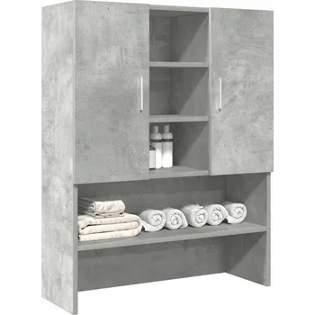 Koupelnový nábytek Skříňka nad pračku, šedá betonu, 70,5x25,5x90 cm