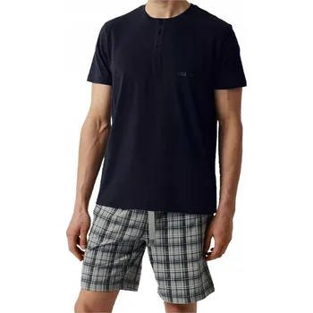 Pánské pyžamo bavlna krátký rukáv Atlantic M