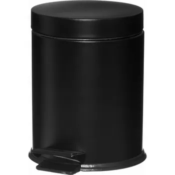 Odpadkový koš ODPADKOVÝ KOŠ KOVOVÝ ČERNÝ KULATÝ S PEDÁLEM 3 L 22 X 17 X 25,5 CM