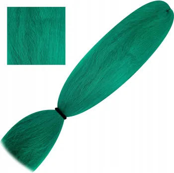 Příčesek Syntetické vlasy umělé copánky dredy SOFT KANEKALON lehké zelené