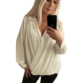 Pánská košile B797 ELEGANTNÍ HALENKA KOŠILE SPOLEČENSKÁ BÍLÁ vel. 48 (4XL)