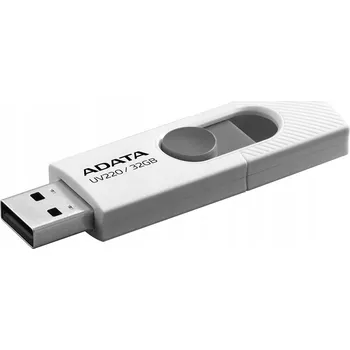 USB flash disk Flash disk ADATA UV220 32GB USB2.0 Bílý/šedý 32 GB USB 2.0 bílý