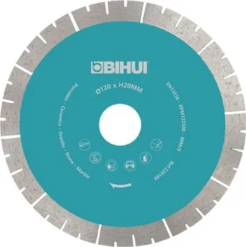 Řezný kotouč Bihui 120x1,8x20mm DCBS kotouč diamantový na 2cm dlažby pro řezání za sucha/mokra