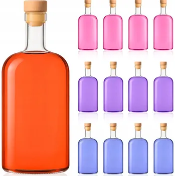 Obraz 10x Lahve na likéry TADEK 700 ml, silné sklo, na víno + KORKY