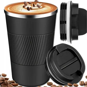 Termohrnek Termohrnek MEMFLOW černý nerezová ocel 510 ml s pojistkou víčka