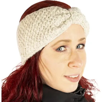 Zimní čelenka Vlněná pletená čelenka Charlotte Cream