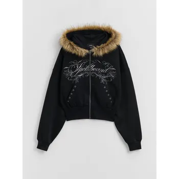 Dámská mikina Mikina na zip s kapucí - XS - House - černá - 702IO-99X