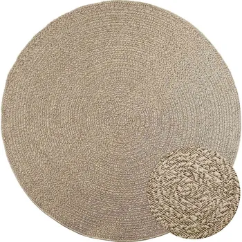 Koberec Koberec ZIZUR béžový Ø 200 cm jutový vzhled interiér i exteriér - 8721102837326