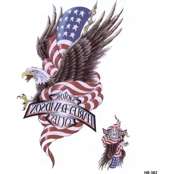 Odstranitelné tetování Dočasné tetování TATTOO 3D SUPER KVALITA 20x15 orel USA