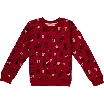 Chlapecká mikina Dívčí mikina - Winkiki WKG 02887, tmavě vínová Barva: Bordo, Velikost: 110