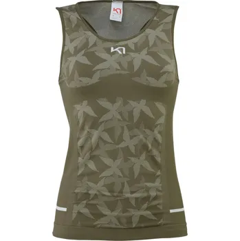 Dámské bezešvé tílko Kari Traa Butterfly Zelená XS/S