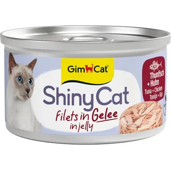Krmivo pro kočku 24x70g GimCat ShinyCat Jelly - Tuňák a kuře
