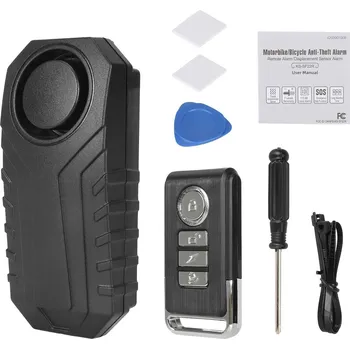 Zabezpečení motocyklu Bezdrátový alarm na kolo a motocykl (hlasitost 113 dB)