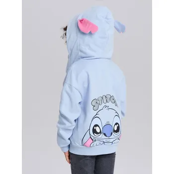 Dívčí oblečení Sinsay - Mikina na zip s kapucí Lilo & Stitch - světle modrá - 360DN-50X - 360DN-50X-104
