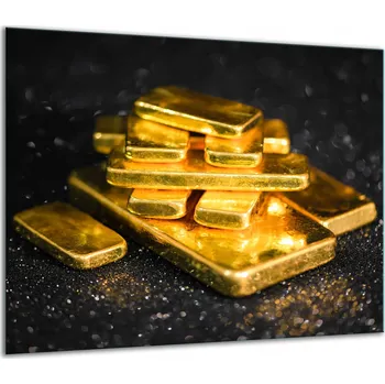 Obraz SKLENĚNÁ OCHRANNÁ DESKA NA SPORÁK 60x52 ZLATÁ