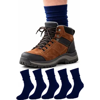 Pánské ponožky Balení 5 kusů! Tmavě modré froté Ponožky 43-46