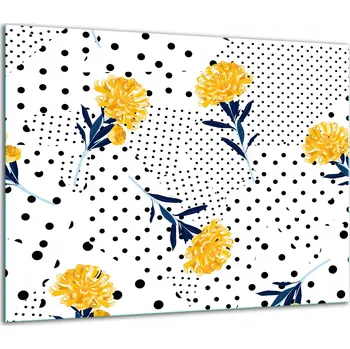 Obraz SKLENĚNÁ OCHRANNÁ DESKA NA SPORÁK 60x52 KVĚTINY