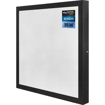 Stropní Svítidlo čtvercový Masterled 40 x 40 cm černý