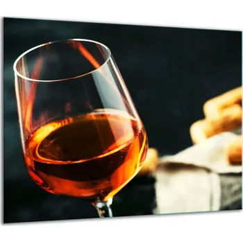 Obraz SKLENĚNÁ OCHRANNÁ DESKA NA SPORÁK 60x52 VZOR VÍNO