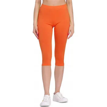Dámské legíny Bellivalini Dámské 3/4 legíny z viskózy BLV50-148 Oranžové S