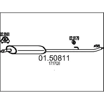 Auto-moto Střední tlumič výfuku MTS 01.50811
