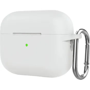 Pouzdro na mobilní telefon Silikonový ochranný obal s karabinou pro AirPods Pro 2 s Lightning konektorem - modrý svítící ve tmě