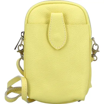 Kabelka Dámská kožená crossbody kabelka žlutá - Delami Charissa žlutá