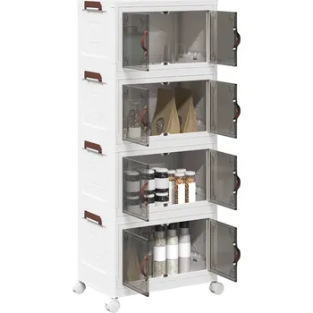 Úložný box Stohovatelný úložný box na kolečkách 4-patrový 28 L - 8721102959196