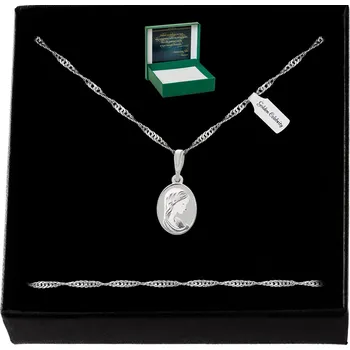 Řetízek STŘÍBRNÝ ŘETÍZEK MEDAILLE KŘEST GRAVÍROVÁNÍ SVATÉ PŘIJÍMÁNÍ