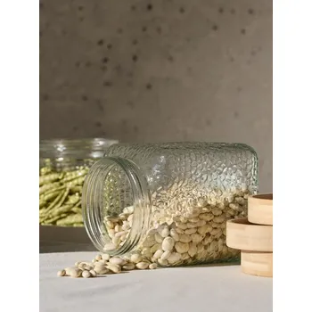 Dóza na potraviny Sinsay - Skleněná nádoba na potraviny s bambusovým víkem - clear - 577IN-CLR - 577IN-CLR-ONE