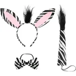 Ptákoviny CB Sada zebra třídílná - uši na čelence a ocásek