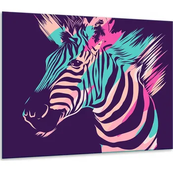 Obraz SKLENĚNÁ OCHRANNÁ DESKA NA SPORÁK 60x52 ZEBRA