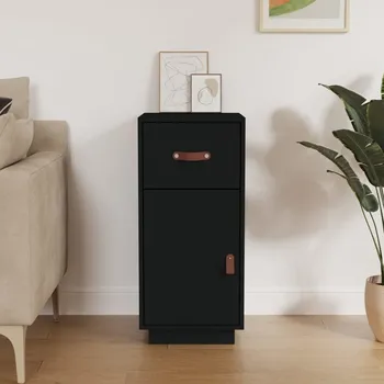 Příborník do zásuvky Příborník černý 34 x 40 x 75 cm masivní borové dřevo - 8720287205197