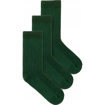 Pánské ponožky KABAK Ponožky Sada ponožek lahvová zeleň BO proužky 36-41 zelená velikost 36-40