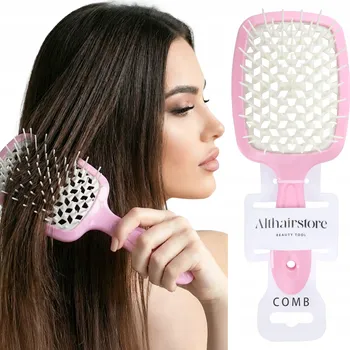 kartáč na vlasy Kartáč na vlasy super měkký a pružný SoftTouch Brush, světle růžový