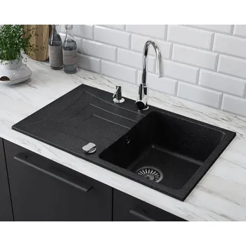 Granitový dřez Jednokomorový dřez Lavello granit černý