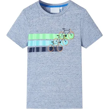 Chlapecké tričko Dětské tričko s krátkým rukávem modré melanž 116 - 8721012017429