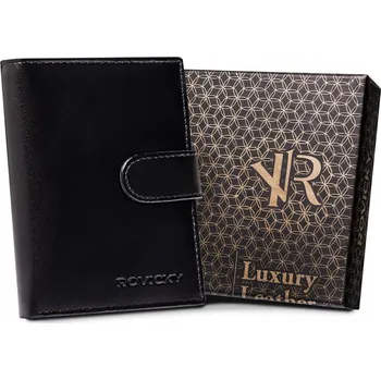 Peněženka Pánská kožená peněženka s RFID, velká, na patentku, proti krádeži Rovicky