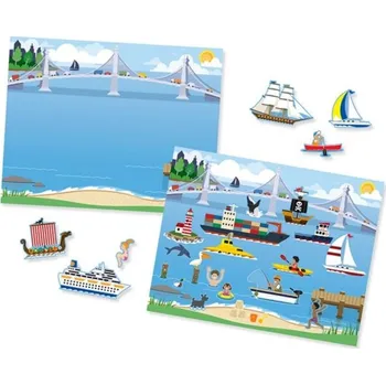 samolepka Melissa & Doug samolepky opakovaně použitelné s podložkou Lodě