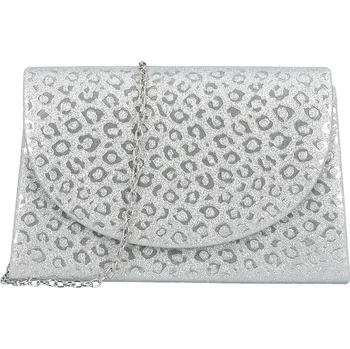 Kabelka Módní dámské plesové psaníčko Michelle Moon Basilie, stříbrné