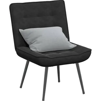 Křeslo Relaxační křeslo černé 64x74x84 cm samet - 8721102928185