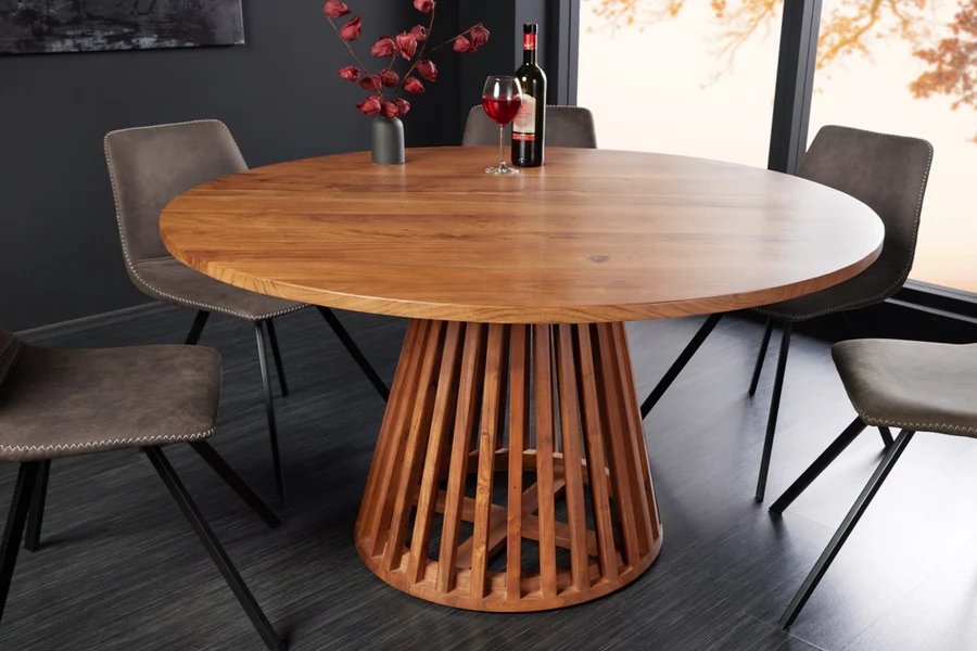 Dřevěný kulatý jídelní stůl Maison 120 cm