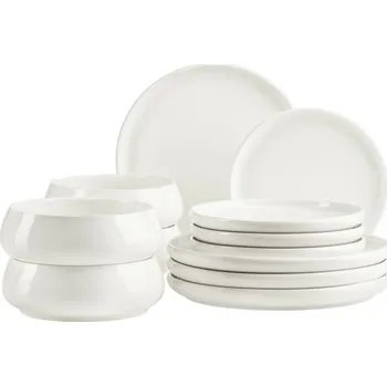 Talíř Mäser Jídelní sada talířů 12 ks TAYA, bílá