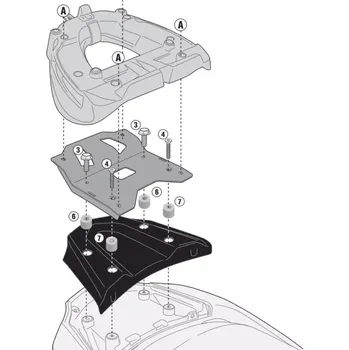 Nosič na motocykl a skútr Kappa KR4111MM Nosič zadního kufru kufry MONOLOCK KAWASAKI J 125J 300 (14-19)