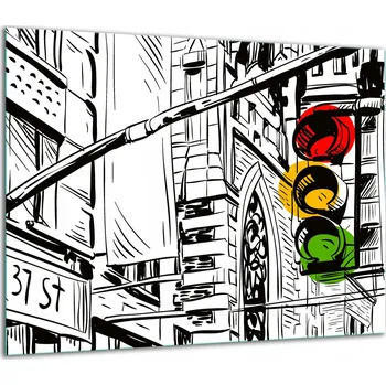 Obraz SKLENĚNÁ OCHRANNÁ DESKA NA SPORÁK 60x52 KOMIKS