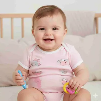 Kojenecký body Kojenecké body krátký rukáv Wolf E2403 růžové